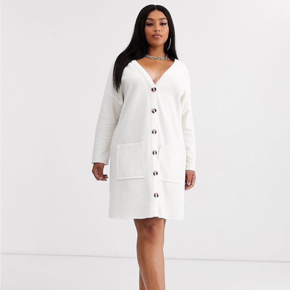 ASOS DESIGN oversized super soft button through dress
